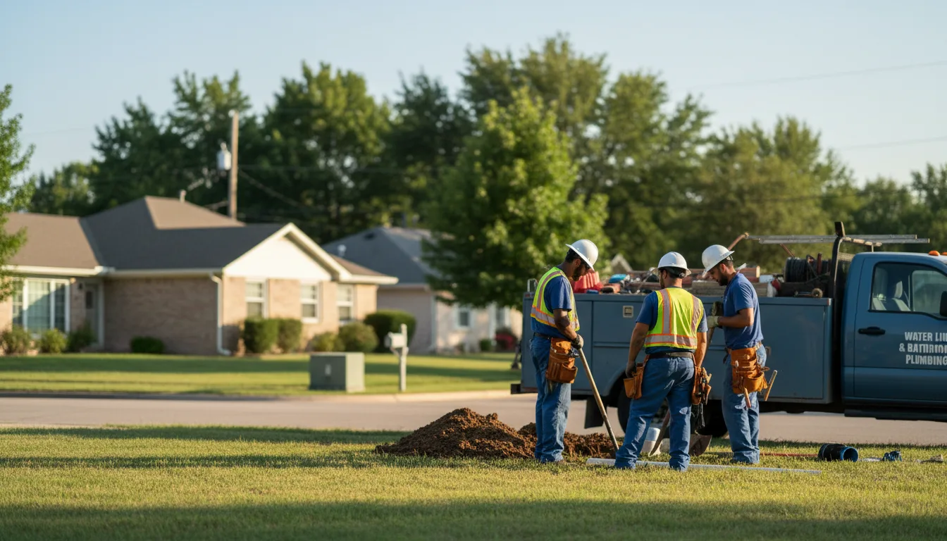 Residential water line and bathroom plumbing service in Somerdale, OH